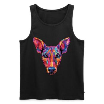 Malinois Belgian Shepherd - Men's Premium Organic Tank Top - black - Front - AI Model Male 178 light (178cm)