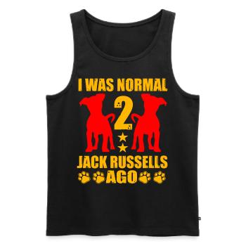 J’étais normal il y a 2 Jack Russell - Débardeur bio Premium Homme - noir - Devant - Michal (187cm)