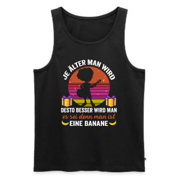 Gitarrenspieler Geburtstag Gitarrist Musiker - Männer Premium Bio Tank Top - Schwarz - Vorne - Michal (187cm)