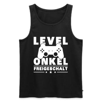 Level Onkel Freigeschalt Du Wirst Onkel - Männer Premium Bio Tank Top - Schwarz - Vorne - Michal (187cm)