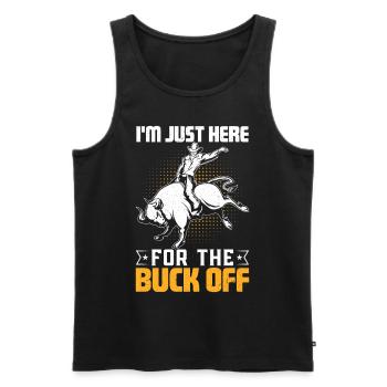 Bull Rider Bull Riding Cowboy - Men's Premium Organic Tank Top - black - Front - AI Model Male 178 light (178cm)