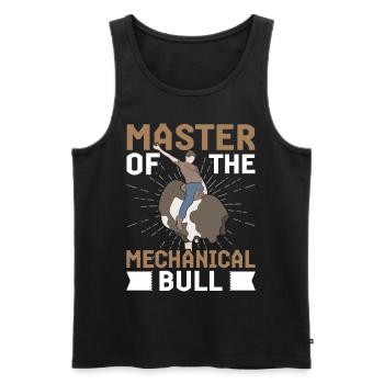 Bull Rider Cowboy Bull Riding - Men's Premium Organic Tank Top - black - Front - AI Model Male 178 light (178cm)