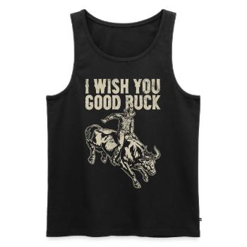 Bull Rider Bull Riding Cowboy - Men's Premium Organic Tank Top - black - Front - AI Model Male 178 light (178cm)