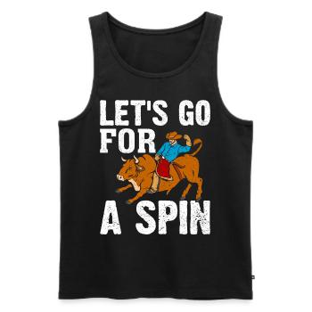 Bull Rider Bull Riding Cowboy - Men's Premium Organic Tank Top - black - Front - AI Model Male 178 light (178cm)