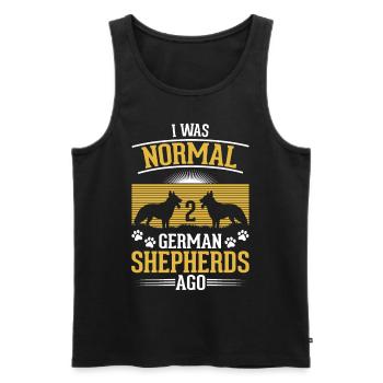 Cadeau de berger allemand - Débardeur bio Premium Homme - noir - Devant - Michal (187cm)