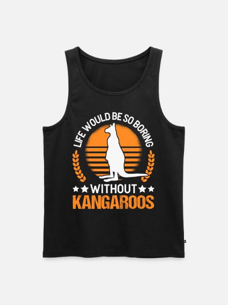 Australisches Känguru Australien Kangaroo - Männer Premium Bio Tank Top - Schwarz