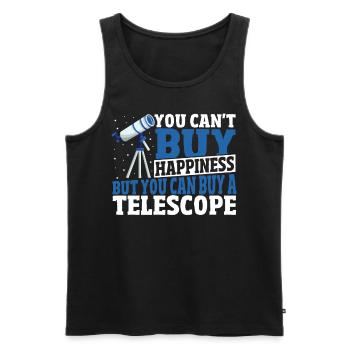 Astronomie Glück kann man nicht kaufen, aber man - Männer Premium Bio Tank Top - Schwarz - Vorne - Michal (187cm)