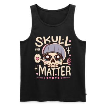 Skull Skull Skulls Skull Saying - Men's Premium Organic Tank Top - black - Front - AI Model Male 178 light (178cm)