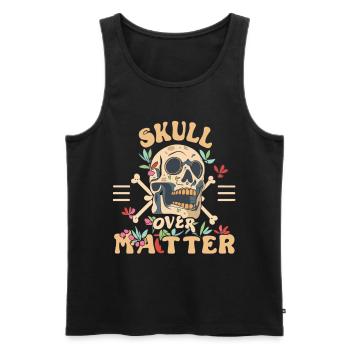 Skull Skull Skulls Skull Saying - Men's Premium Organic Tank Top - black - Front - AI Model Male 178 light (178cm)