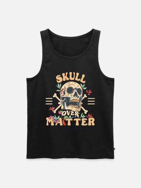 Skull Skull Skulls Skull Saying - Men's Premium Organic Tank Top - black