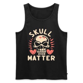 Skull Skull Skulls Skull Saying - Men's Premium Organic Tank Top - black - Front - AI Model Male 178 light (178cm)