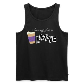 I Love My Class a Latte - Coffee Teacher School - Men's Premium Organic Tank Top - black - Front - AI Model Male 178 light (178cm)