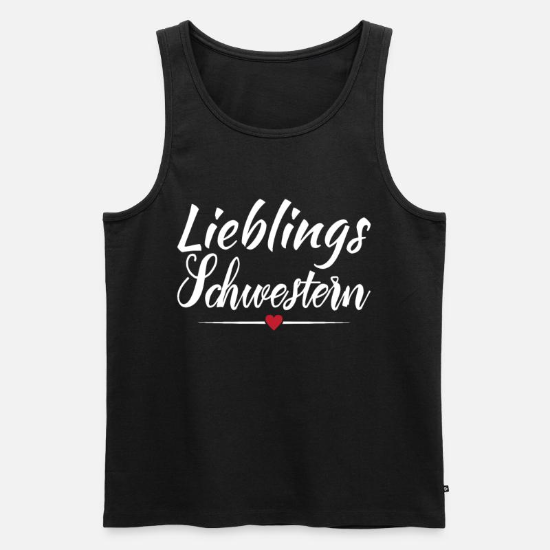 Lieblingsschwester Geschenk Geschenkidee Schwester - Männer Premium Bio Tank Top - Schwarz