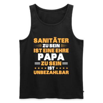 Sanitäter Rettungsdienst - Männer Premium Bio Tank Top - Schwarz - Vorne - AI Model Male 178 light (178cm)