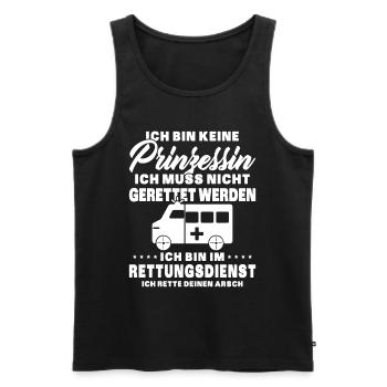 Frauensanitäterin Sanitäterin - Männer Premium Bio Tank Top - Schwarz - Vorne - Michal (187cm)