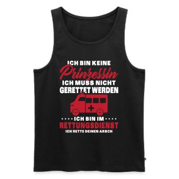 Frauensanitäterin Sanitäterin - Männer Premium Bio Tank Top - Schwarz - Vorne - Michal (187cm)