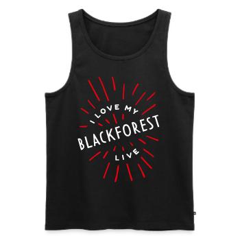 Schwarzwald Dorf Dorfleben Landei Bauern Land - Männer Premium Bio Tank Top - Schwarz - Vorne - AI Model Male 178 light (178cm)