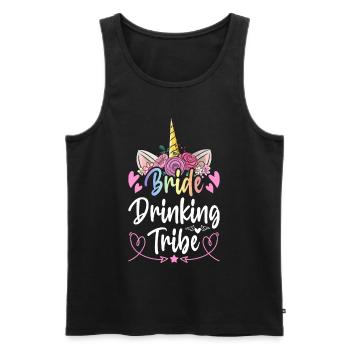 Brautparty Junggesellinnenabschied - Männer Premium Bio Tank Top - Schwarz - Vorne - AI Model Male 178 light (178cm)