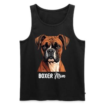 Hund Boxer - Männer Premium Bio Tank Top - Schwarz - Vorne - AI Model Male 178 light (178cm)