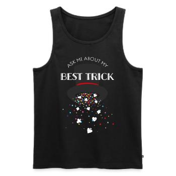 Kartentricks Illusionist Card Magic Magician - Männer Premium Bio Tank Top - Schwarz - Vorne - AI Model Male 178 light (178cm)