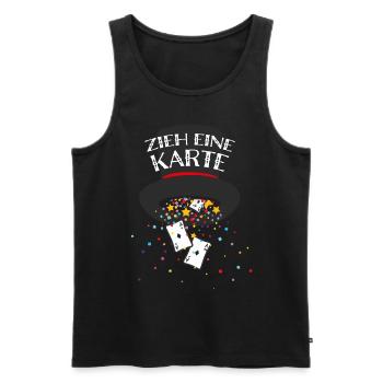 Zieh eine Karte Magier Kartenmagie Kartentricks - Männer Premium Bio Tank Top - Schwarz - Vorne - Michal (187cm)