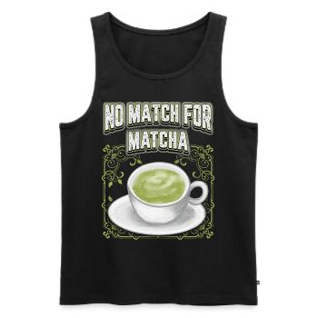 Matcha lustiger Spruch, vintage Matcha Tee - Männer Premium Bio Tank Top - Schwarz - Vorne - AI Model Male 178 light (178cm)
