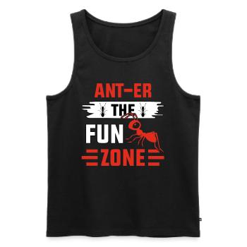 Ant-er the fun zone - Men's Premium Organic Tank Top - black - Front - AI Model Male 178 light (178cm)