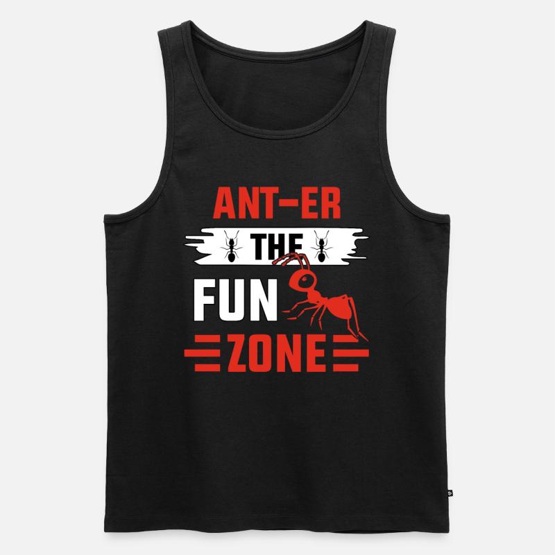 Ant-er the fun zone - Männer Premium Bio Tank Top - Schwarz
