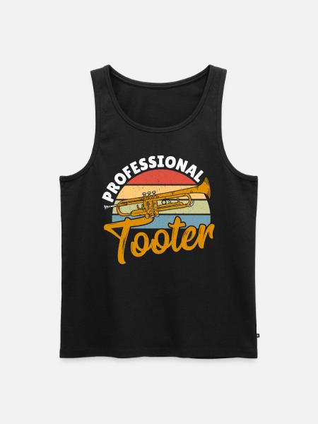 Trumpeter Professional Tooter Trumpet Player - Men's Premium Organic Tank Top - black