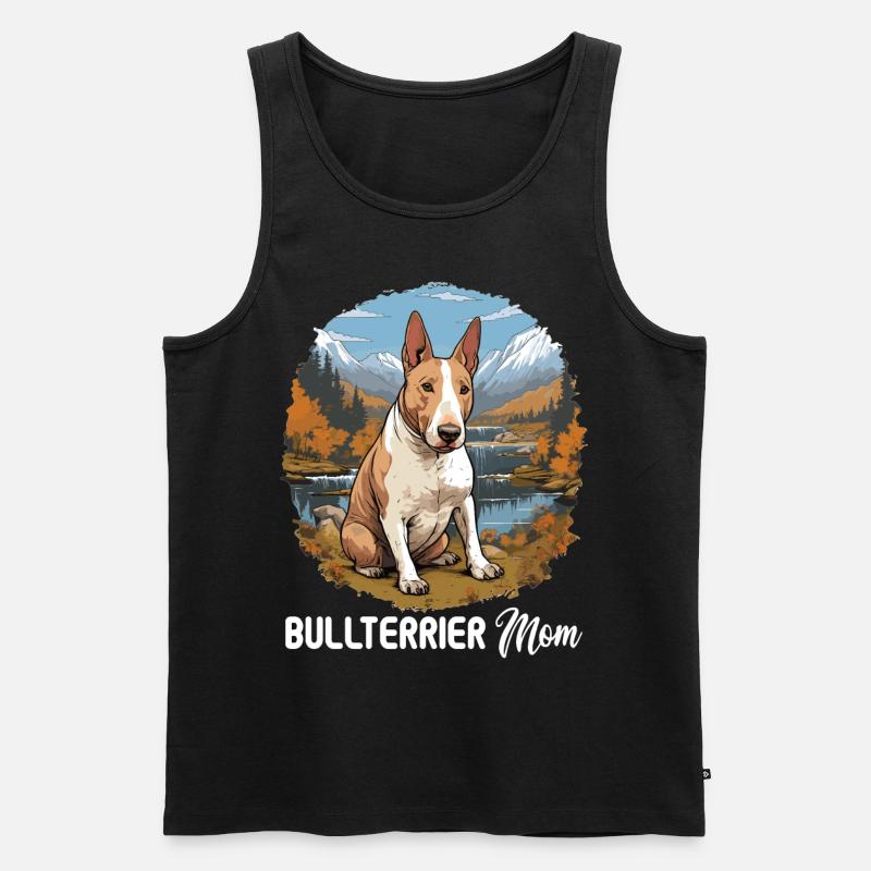 Hund Bullterrier - Männer Premium Bio Tank Top - Schwarz