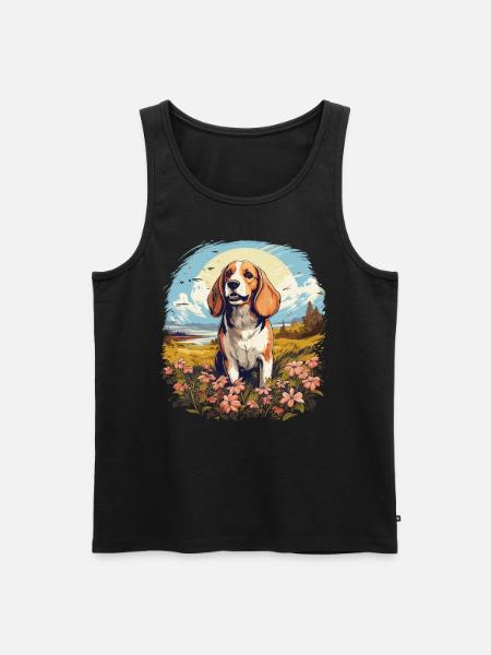 Dog Beagle - Men's Premium Organic Tank Top - black
