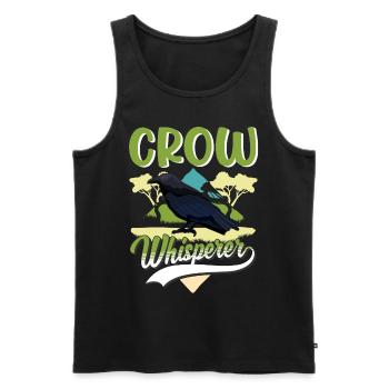 Crows Whisperer Raven Crow Crow Breeder - Men's Premium Organic Tank Top - black - Front - AI Model Male 178 light (178cm)