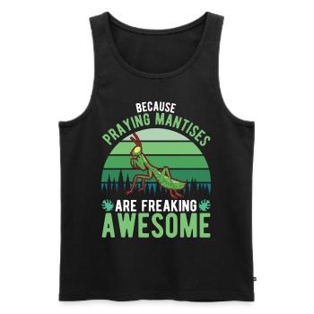 Praying Mantis Mantis Mantis - Men's Premium Organic Tank Top - black - Front - Michal (187cm)