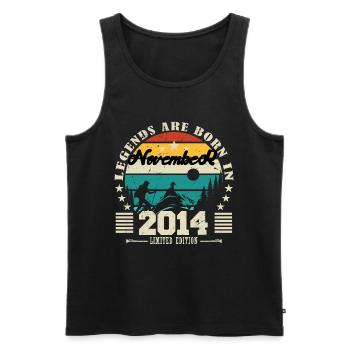 November 2014. November 2014 Birthday Gift. - Men's Premium Organic Tank Top - black - Front - Michal (187cm)