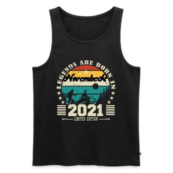 November 2021. November 2021 Birthday Gift. - Men's Premium Organic Tank Top - black - Front - Michal (187cm)