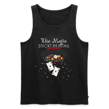 Magier Kartentricks Kartenmagie Kartenzauber Magie - Männer Premium Bio Tank Top - Schwarz - Vorne - Michal (187cm)