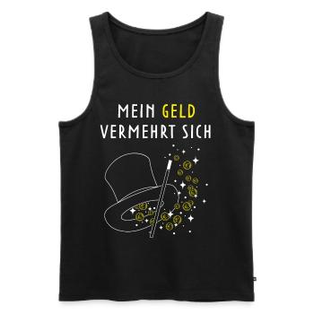 Münztricks Münzmagie Münzen Zauberhut Zaubershow - Männer Premium Bio Tank Top - Schwarz - Vorne - Michal (187cm)