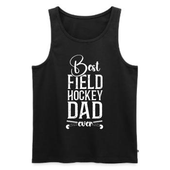 Field Hockey Dad Best Field Hockey - Männer Premium Bio Tank Top - Schwarz - Vorne - Michal (187cm)