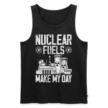 Kernkraftwerk Kernenergie - Männer Premium Bio Tank Top - Schwarz - Vorne - AI Model Male 178 light (178cm)