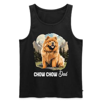Hund Chow Chow - Männer Premium Bio Tank Top - Schwarz - Vorne - AI Model Male 178 light (178cm)