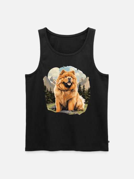 Hund Chow Chow - Männer Premium Bio Tank Top - Schwarz