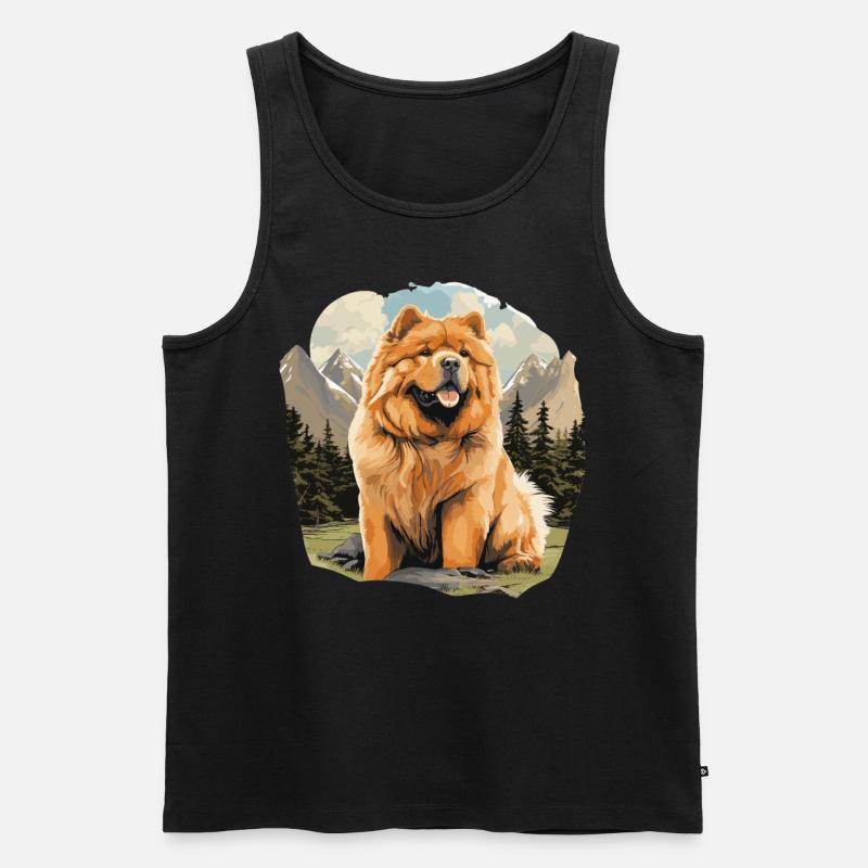 Hund Chow Chow - Männer Premium Bio Tank Top - Schwarz