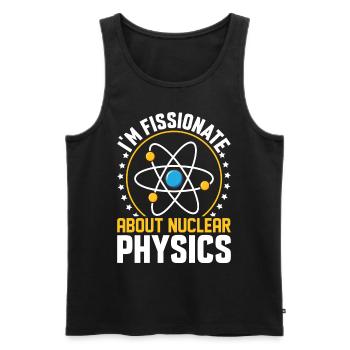 Physicien Centrale Nucléaire - Débardeur bio Premium Homme - noir - Devant - AI Model Male 178 light (178cm)