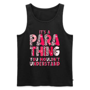 Childcare Assistant It's A Para Thing - Men's Premium Organic Tank Top - black - Front - Michal (187cm)