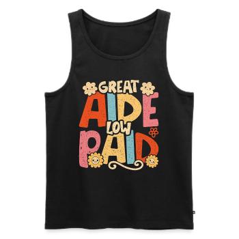 Assistante Parentale Grande Aide Mal Payé - Débardeur bio Premium Homme - noir - Devant - Michal (187cm)