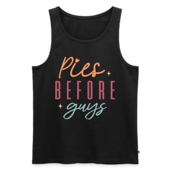 Retro Pies Before Guys - Turkey Retro Thanksgiving - Männer Premium Bio Tank Top - Schwarz - Vorne - Michal (187cm)