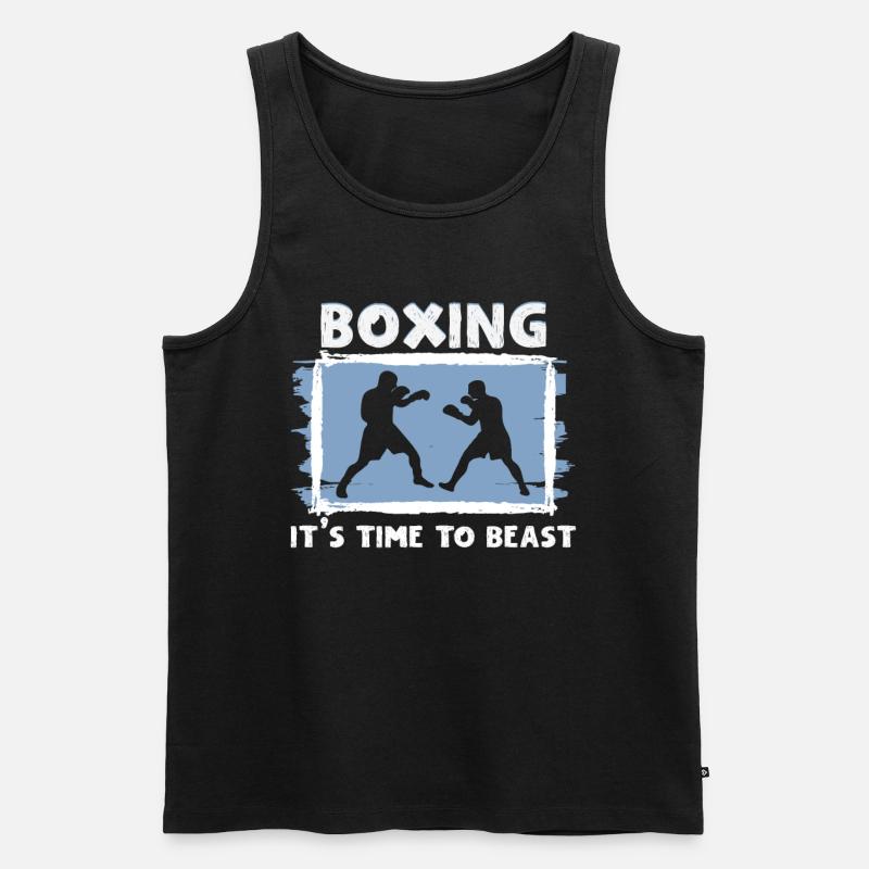 Boxer Kampfsport Boxtrainer Boxing - Männer Premium Bio Tank Top - Schwarz