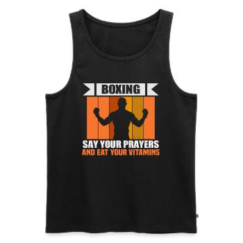 Boxer Martial Arts Boxing Trainer Boxing - Men's Premium Organic Tank Top - black - Front - AI Model Male 178 light (178cm)