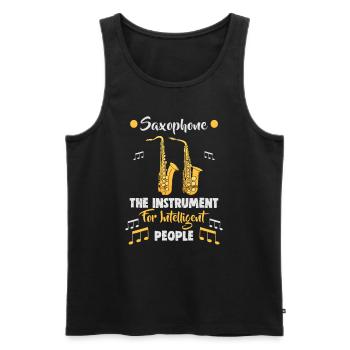 Saxophonist Orchester Musiker Saxophonspieler - Männer Premium Bio Tank Top - Schwarz - Vorne - Michal (187cm)