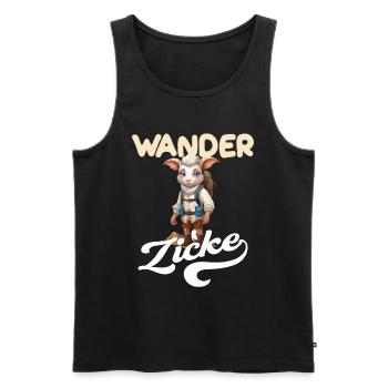 Wandern Ziege Wanderung Natur Frauen Meckern - Männer Premium Bio Tank Top - Schwarz - Vorne - Michal (187cm)
